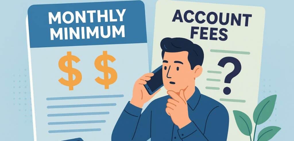 Monthly minimums and account fees